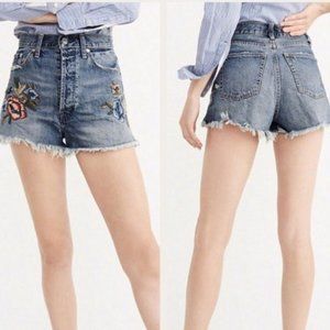 Abercrombie Annie High Rise Embroidered Short 0